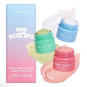 Mini Scoops Face Mask Set - Green, Blue, Pink